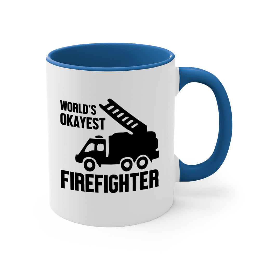 Worlds okayest Style 2#- fire fighter-Mug / Coffee Cup