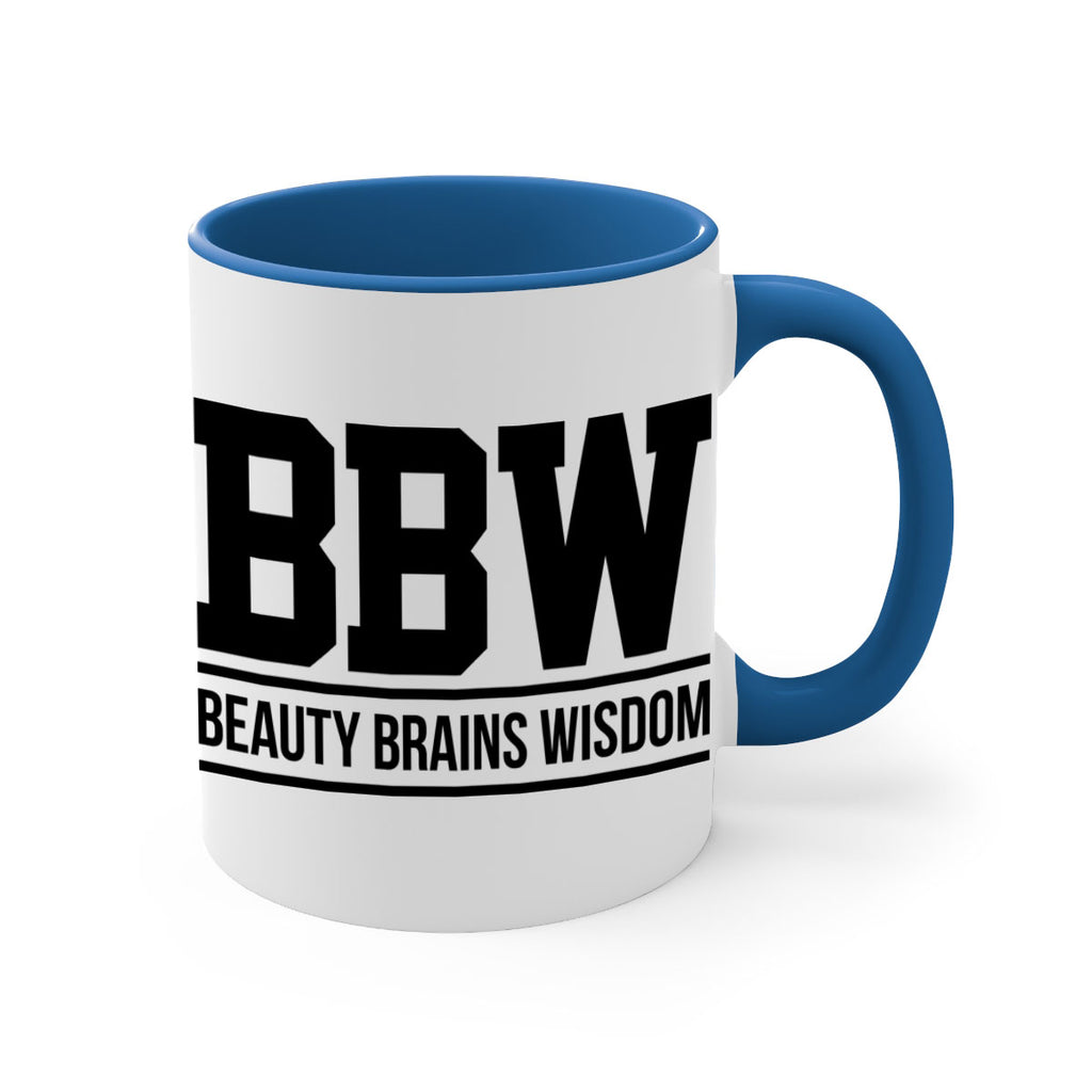 bbw beauty brains wisdom 263#- black words - phrases-Mug / Coffee Cup