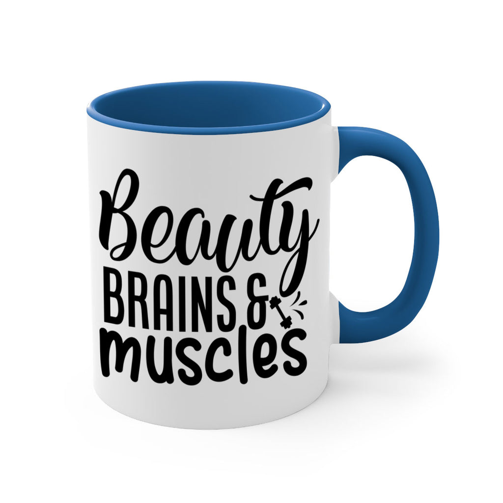 beauty brains muscles 51#- gym-Mug / Coffee Cup