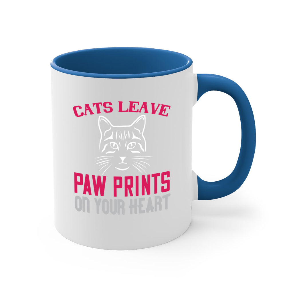 cats leave paw prints on your heart Style 39#- cat-Mug / Coffee Cup