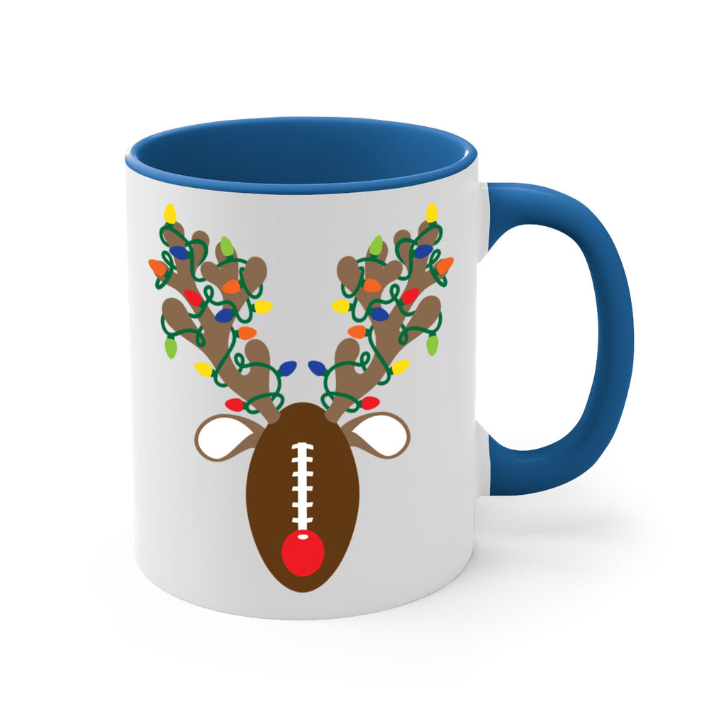 christmas reindeer antler football style 117#- christmas-Mug / Coffee Cup