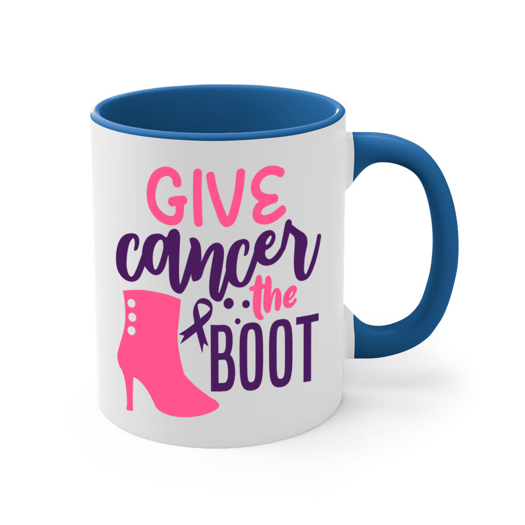 give cancer the boot Style 11#- breast cancer-Mug / Coffee Cup