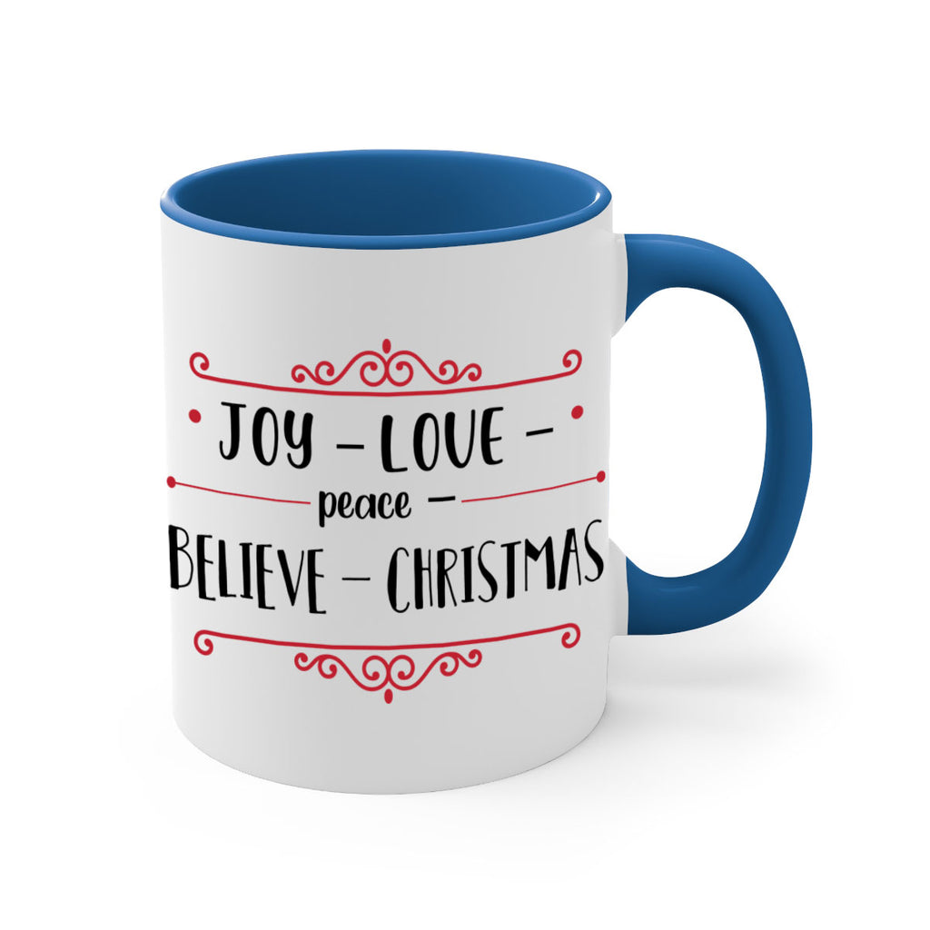 joy love peace believe christmas style 409#- christmas-Mug / Coffee Cup