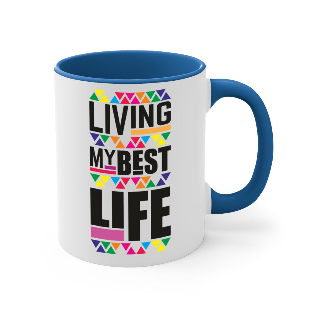 living my best life- black words - phrases-Mug / Coffee Cup