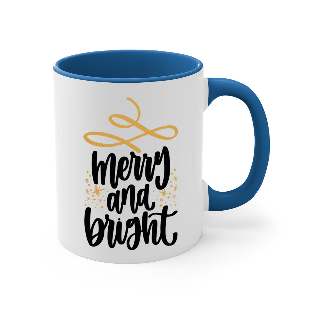 merry and bright gold 97#- christmas-Mug / Coffee Cup