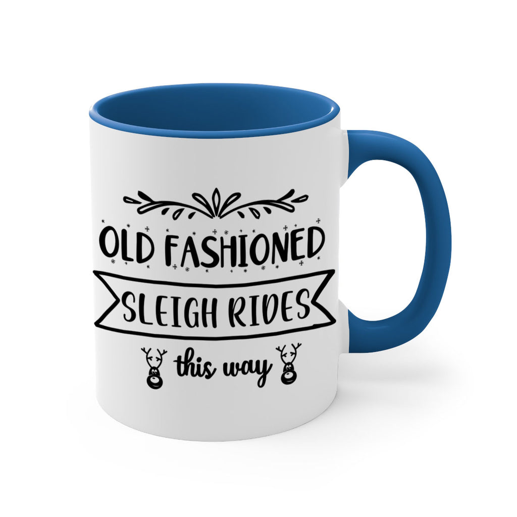 old fashioned sleigh rides this way style 564#- christmas-Mug / Coffee Cup