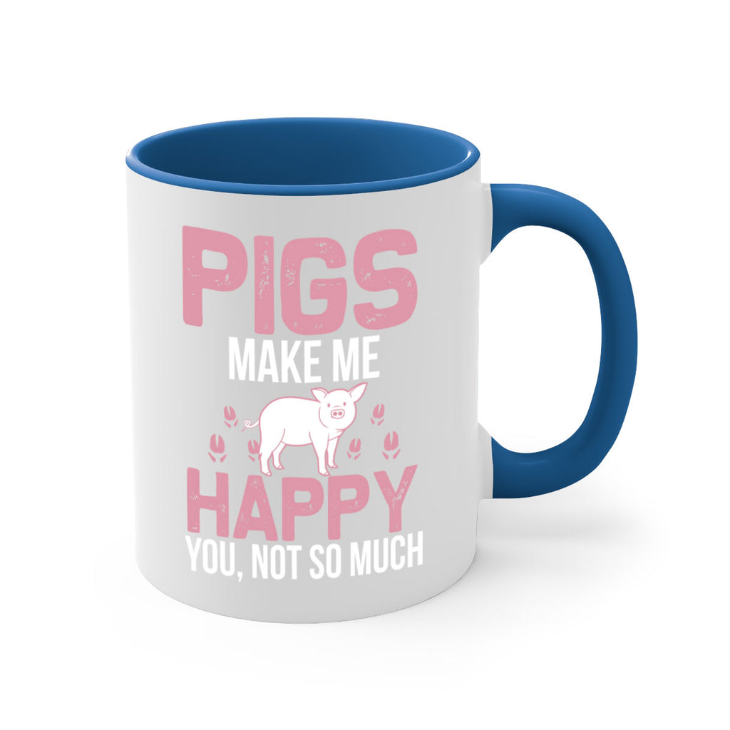 pigs make me happy Style 35#- pig-Mug / Coffee Cup