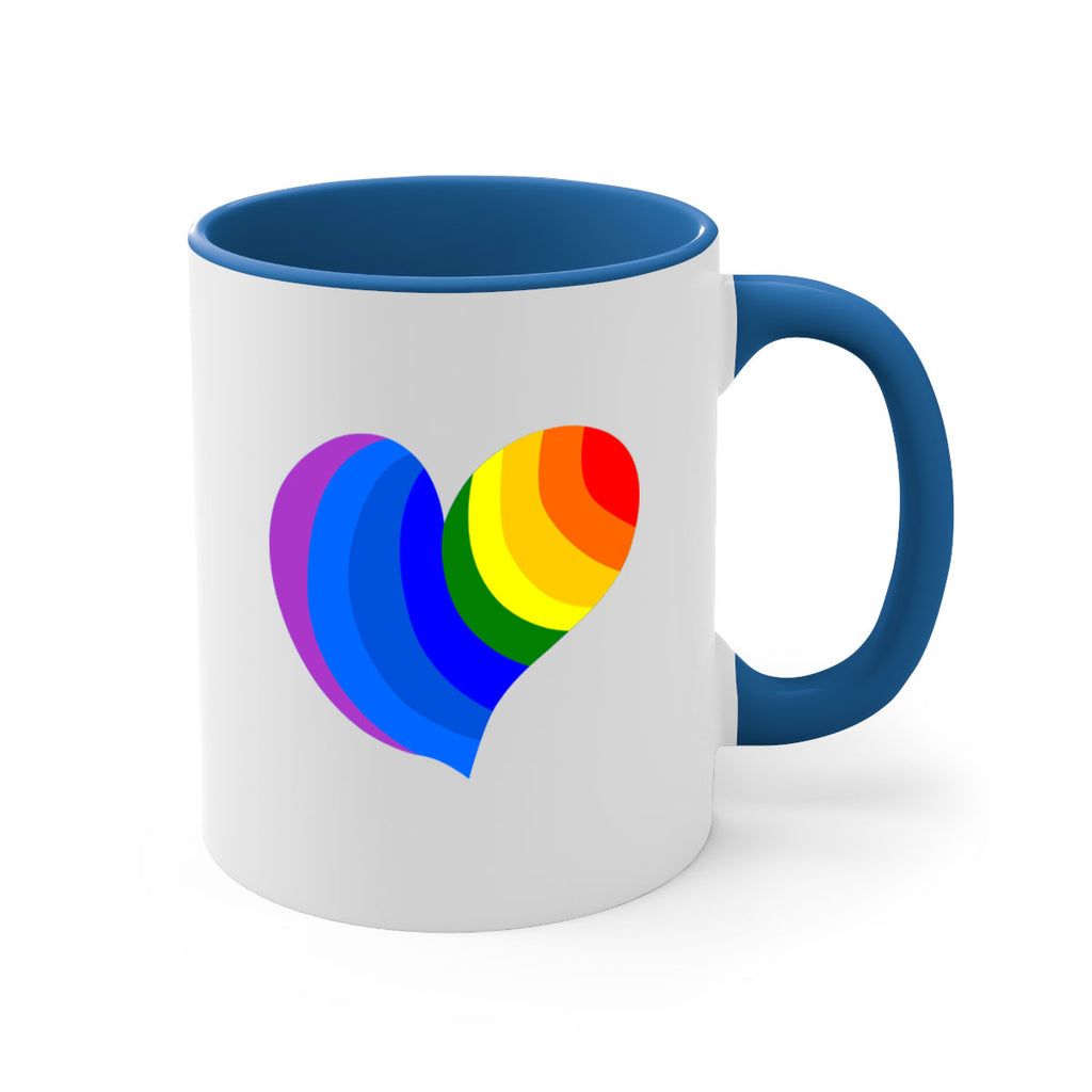rainbow heart wavy 7#- lgbt-Mug / Coffee Cup
