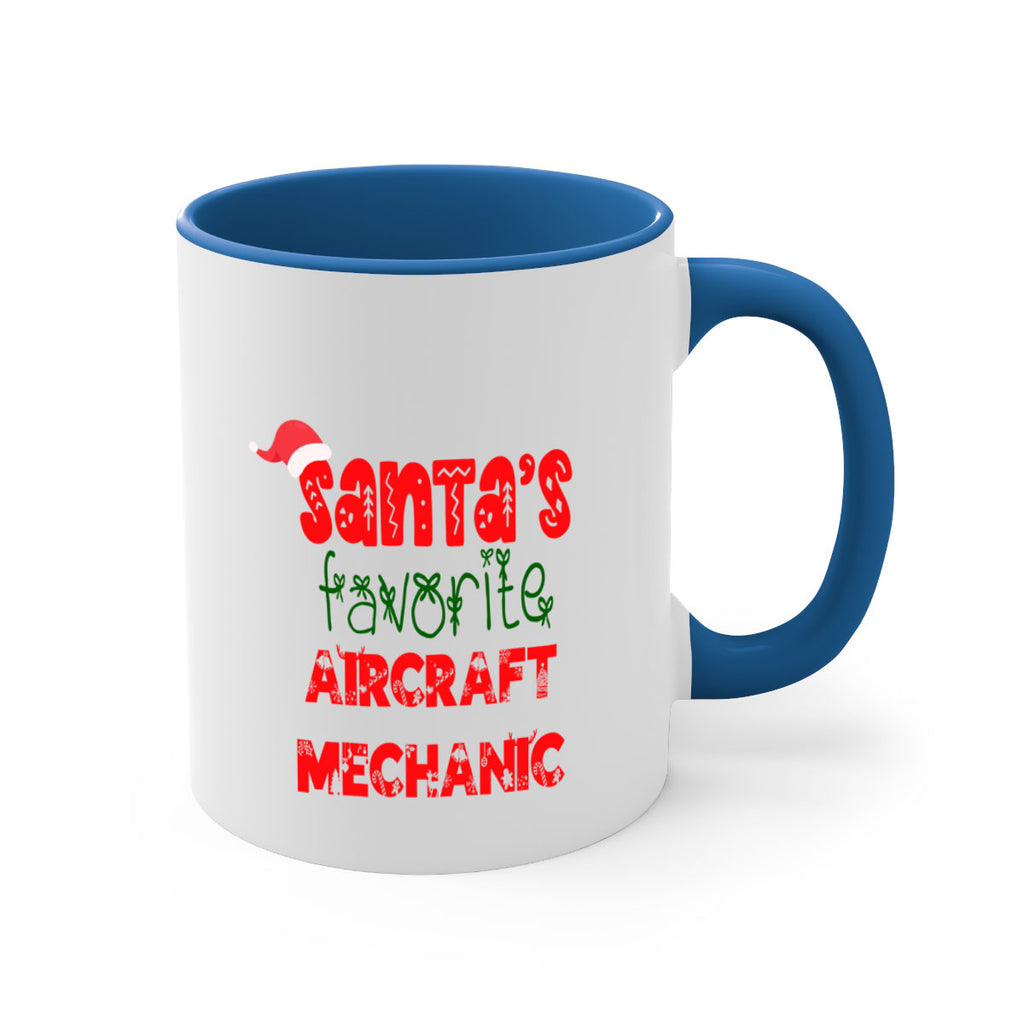 santas favorite aircraft mechanic style 634#- christmas-Mug / Coffee Cup
