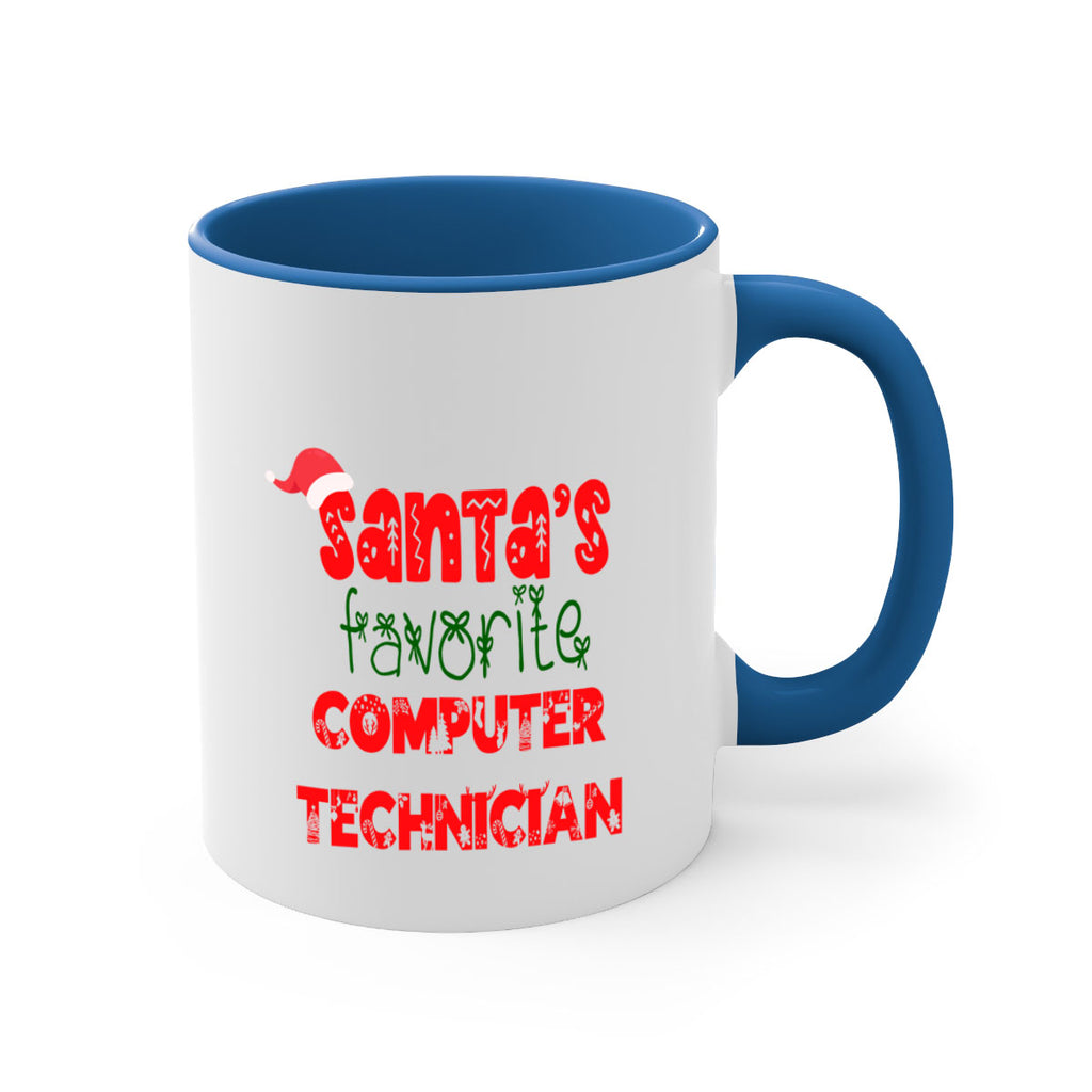 santas favorite computer technician style 734#- christmas-Mug / Coffee Cup