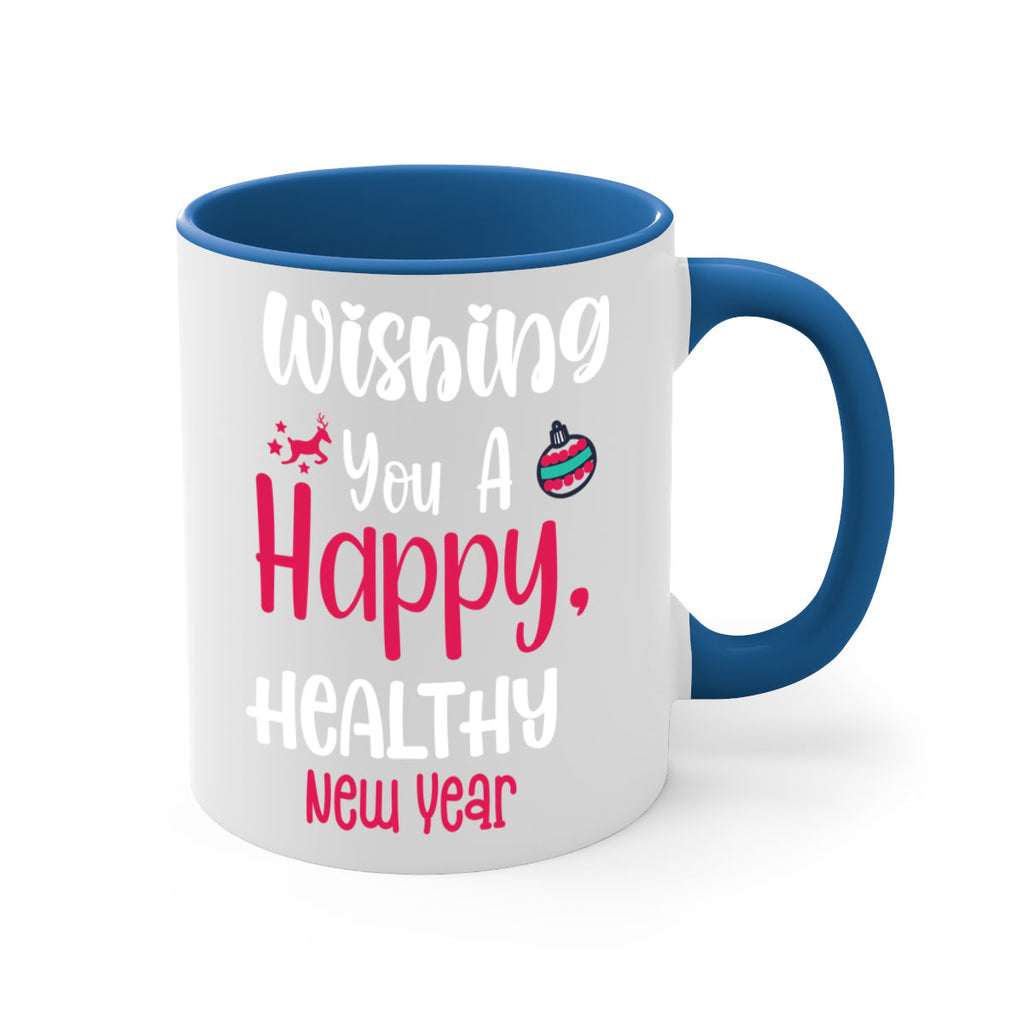wishing you a happy, healthy new year style 1244#- christmas-Mug / Coffee Cup