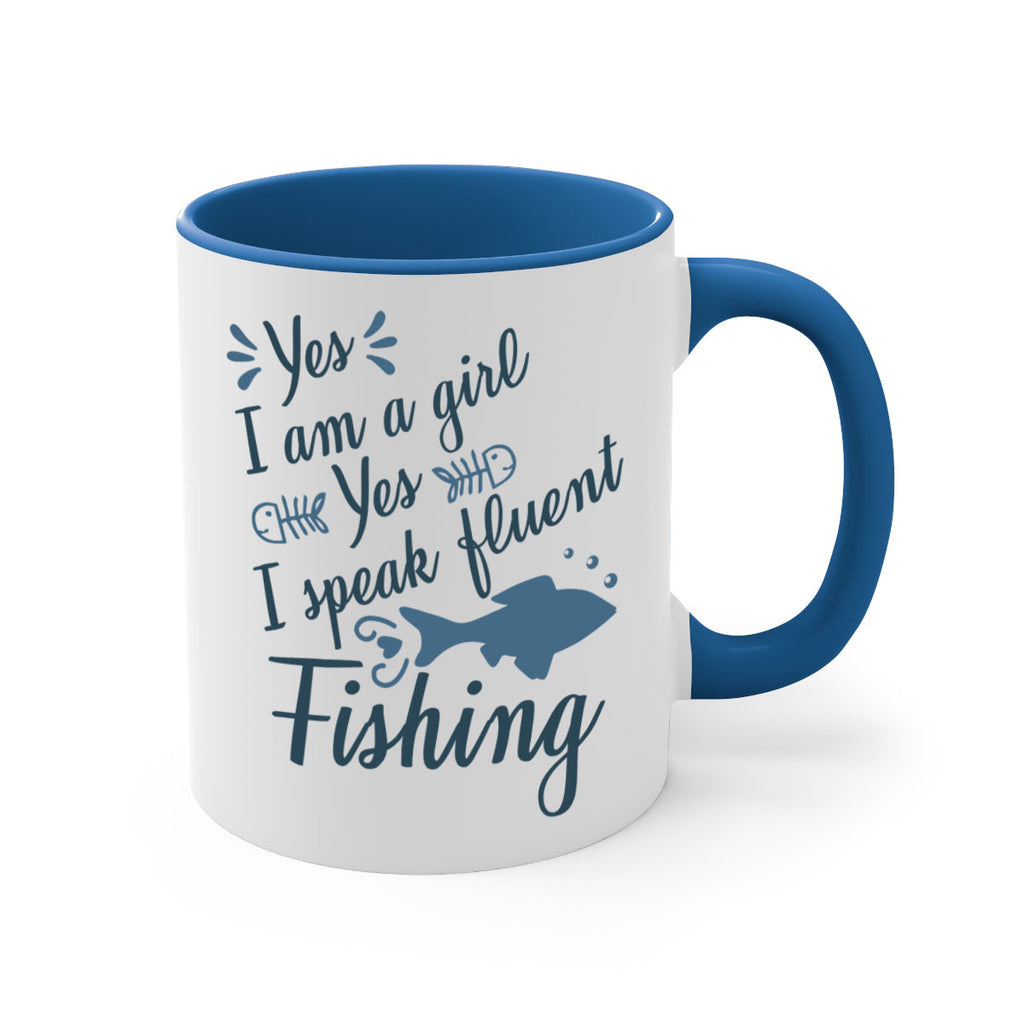 yes i am a girl 9#- fishing-Mug / Coffee Cup