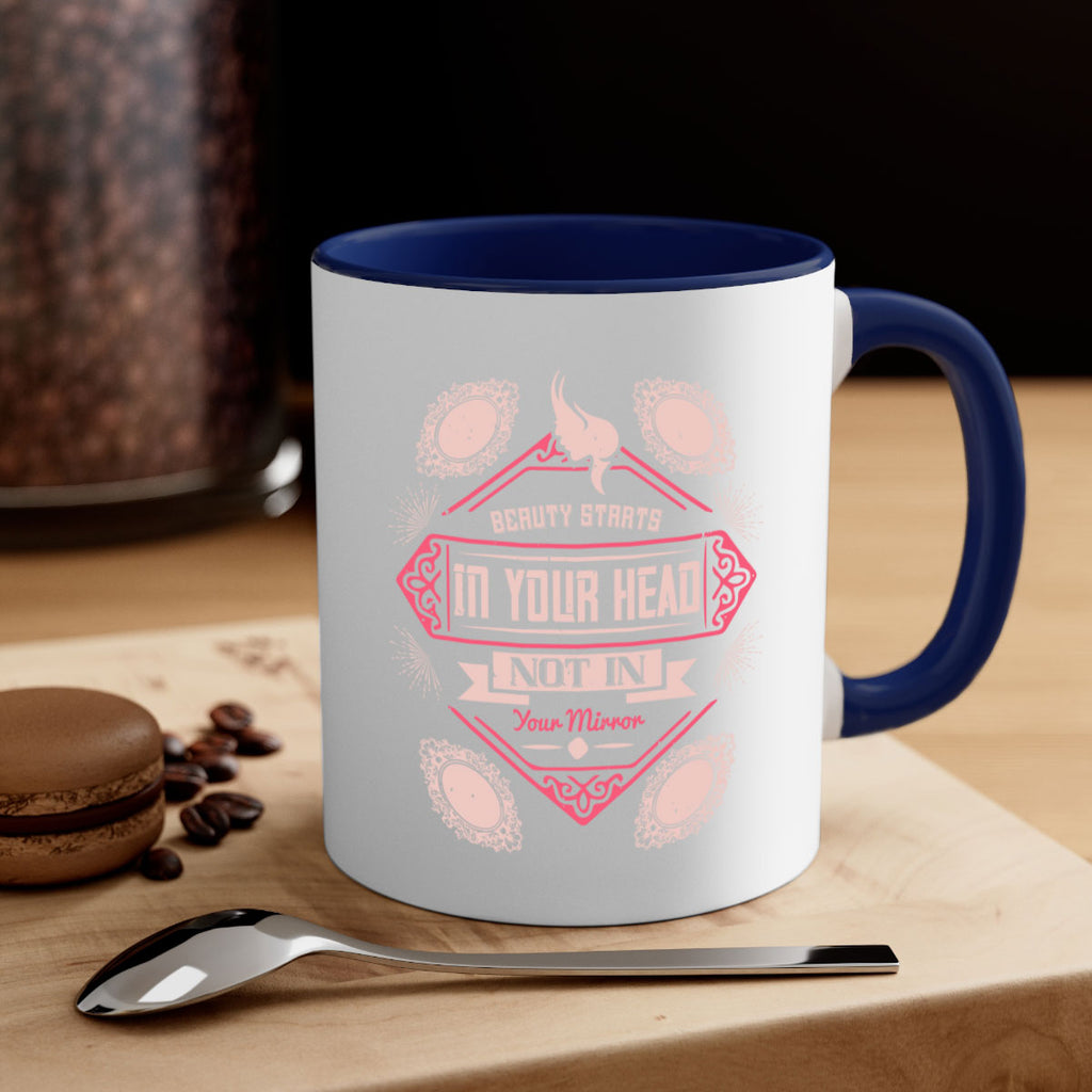 Beauty starts in your head not in your mirror Style 168#- makeup-Mug / Coffee Cup