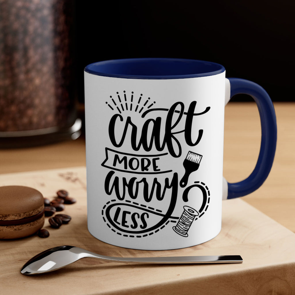 Craft More Worry Less 38#- crafting-Mug / Coffee Cup