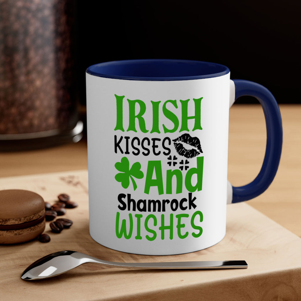 Irish Kisses And Shamrock Wishes Style 156#- St Patricks Day-Mug / Coffee Cup