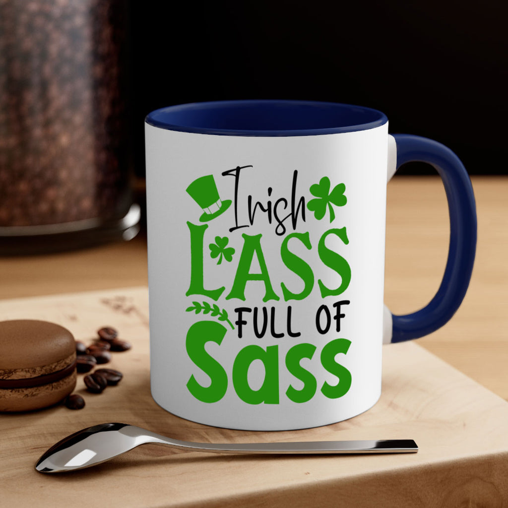 Irish Lass Full Of Sass Style 155#- St Patricks Day-Mug / Coffee Cup