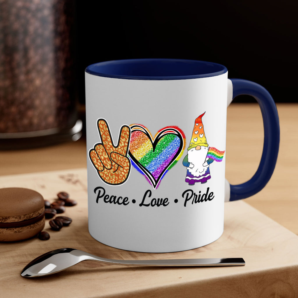 Peace Love Gnome Lgbt Flag  54#- lgbt-Mug / Coffee Cup