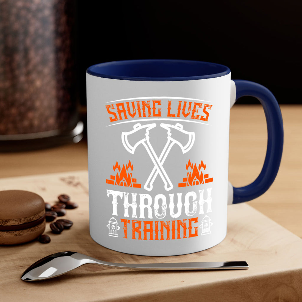 Saving lives through training Style 32#- fire fighter-Mug / Coffee Cup