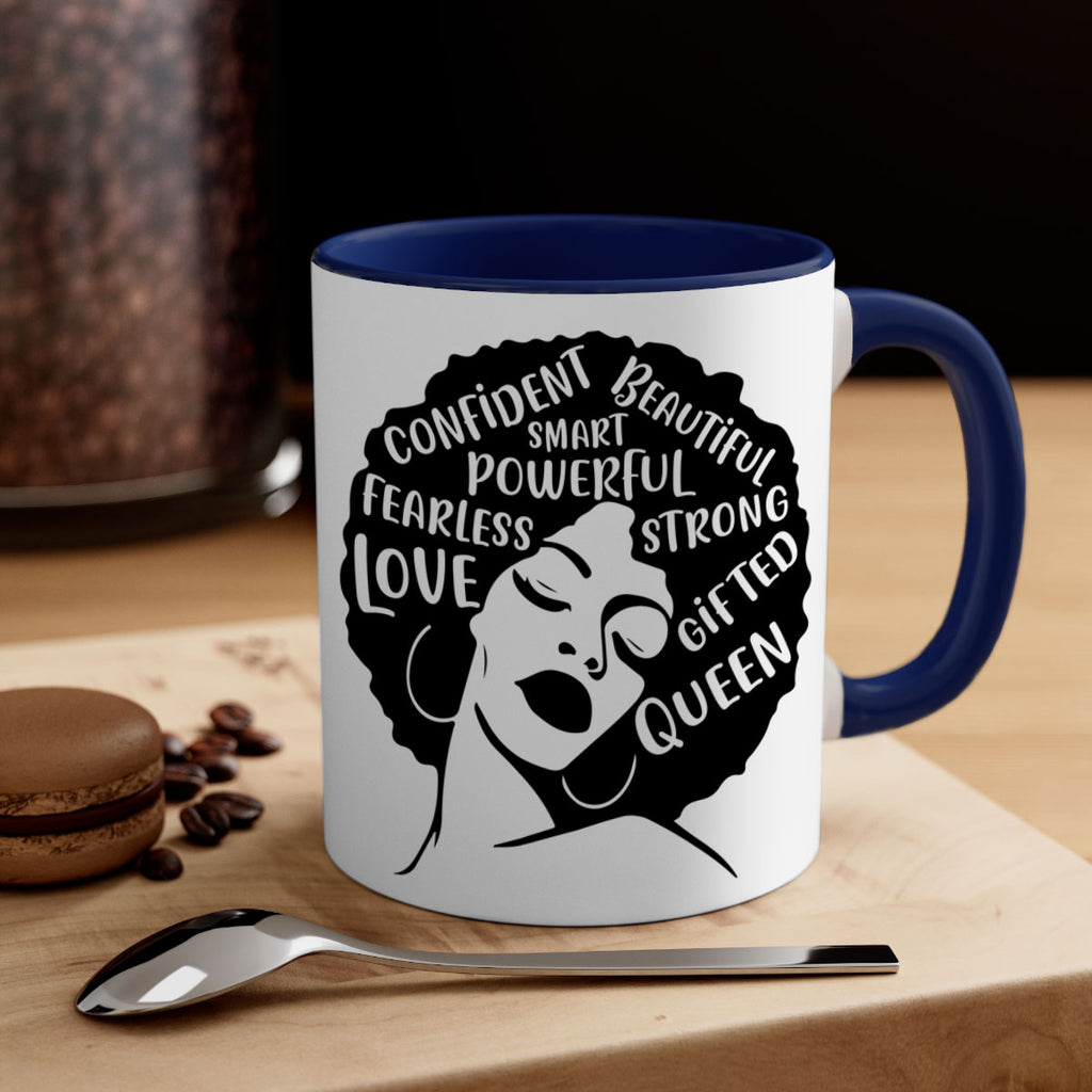 afro lady with words 24#- Black women - Girls-Mug / Coffee Cup