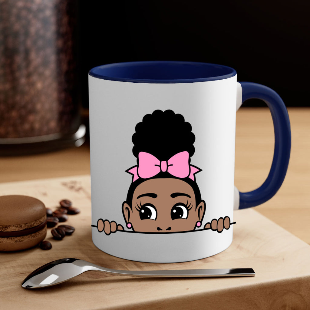 afro puff crown girl 3#- Black women - Girls-Mug / Coffee Cup