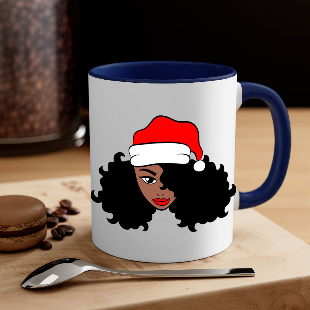 afro santa claus girl 71#- Black women - Girls-Mug / Coffee Cup