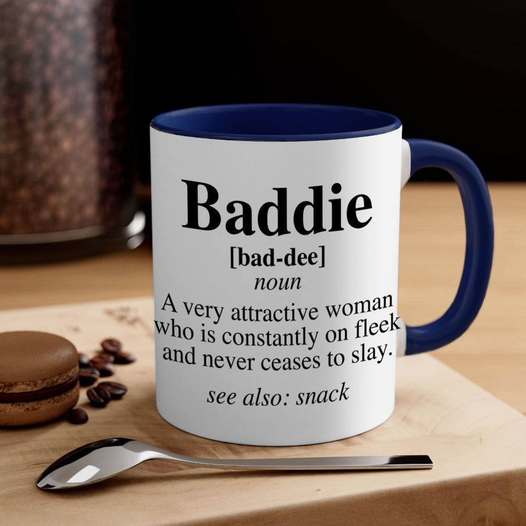 baddie definition 270#- black words - phrases-Mug / Coffee Cup