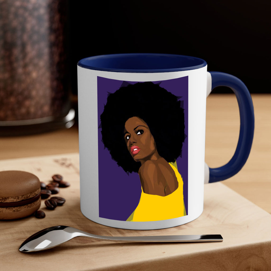 beautiful black woman geometric 60#- Black women - Girls-Mug / Coffee Cup