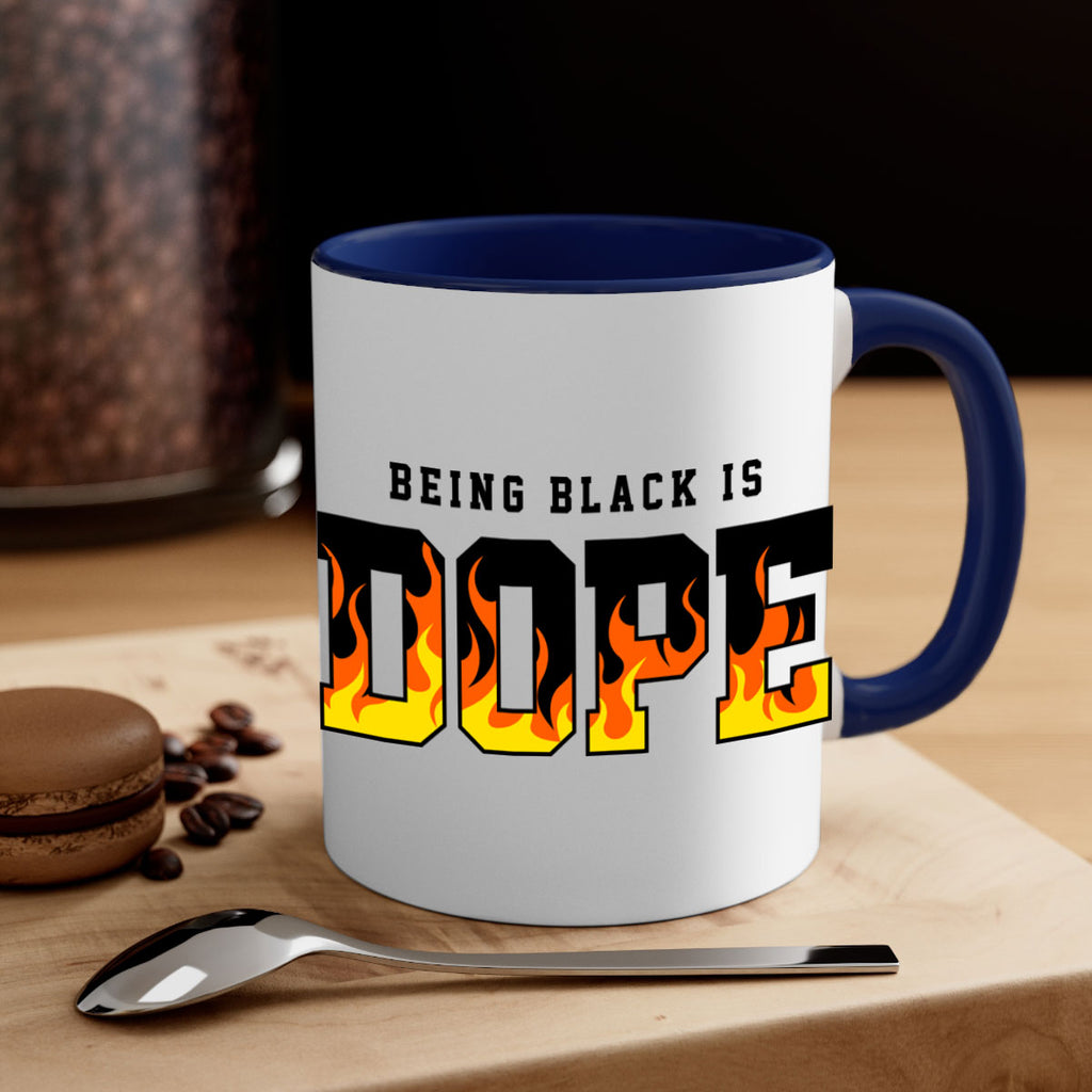being black is dope flames 256#- black words - phrases-Mug / Coffee Cup