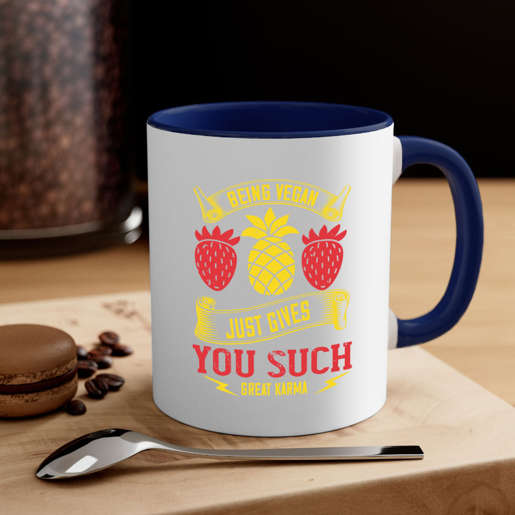 being vegan just gives you such great karma 77#- vegan-Mug / Coffee Cup