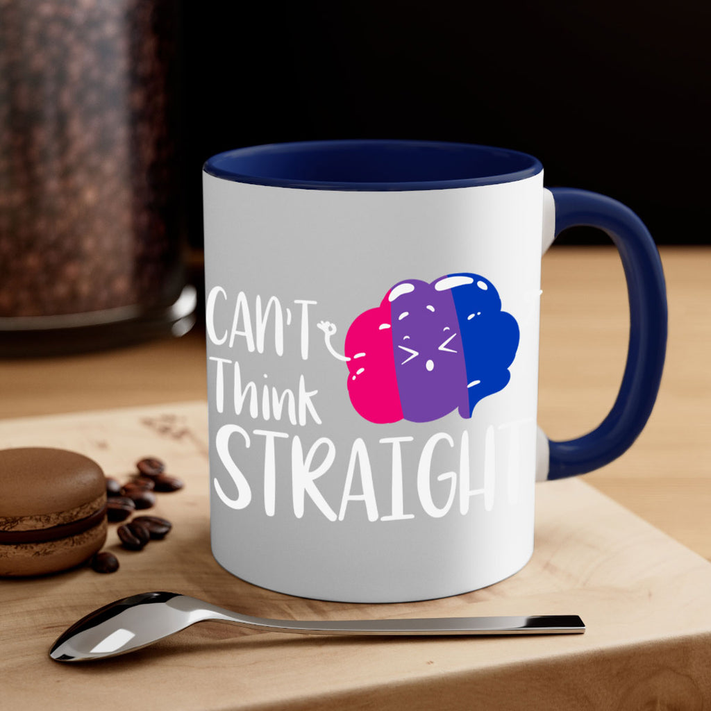bisexual flag cant think straight 155#- lgbt-Mug / Coffee Cup