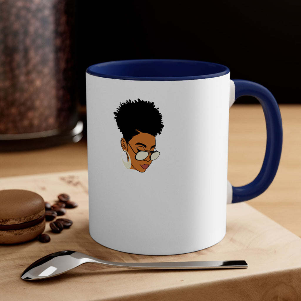 black afro 44#- Black women - Girls-Mug / Coffee Cup