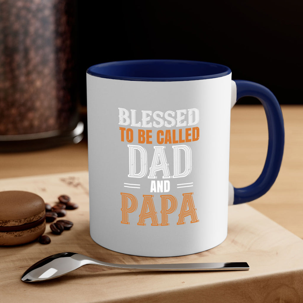 blessed to be called dad and papa 45#- grandpa-Mug / Coffee Cup