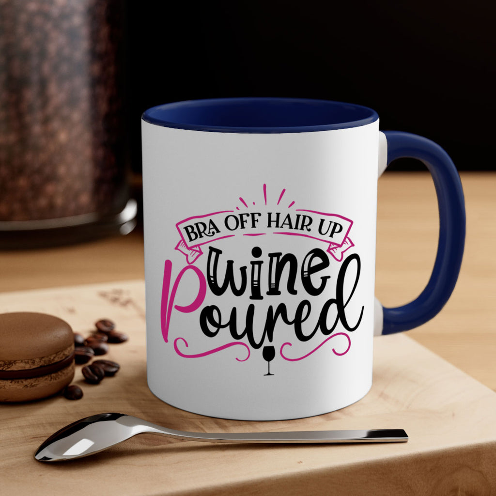 bra off hair up wine poured 206#- wine-Mug / Coffee Cup