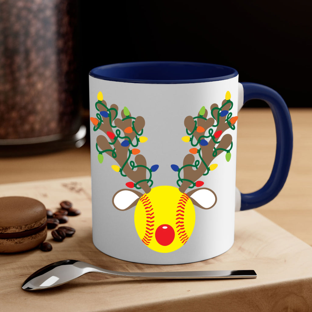 christmas reindeer antler softball style 119#- christmas-Mug / Coffee Cup