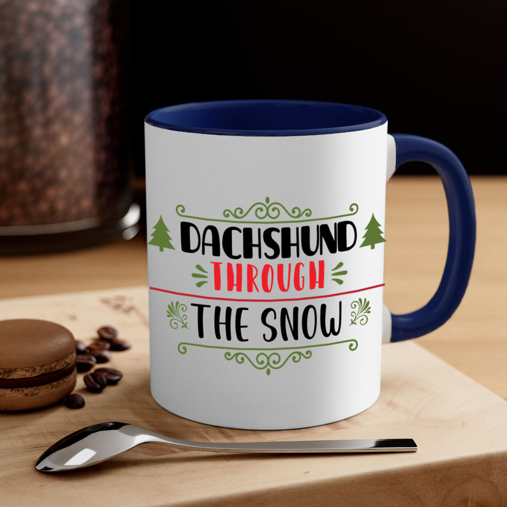 dachshund through the snow style 147#- christmas-Mug / Coffee Cup