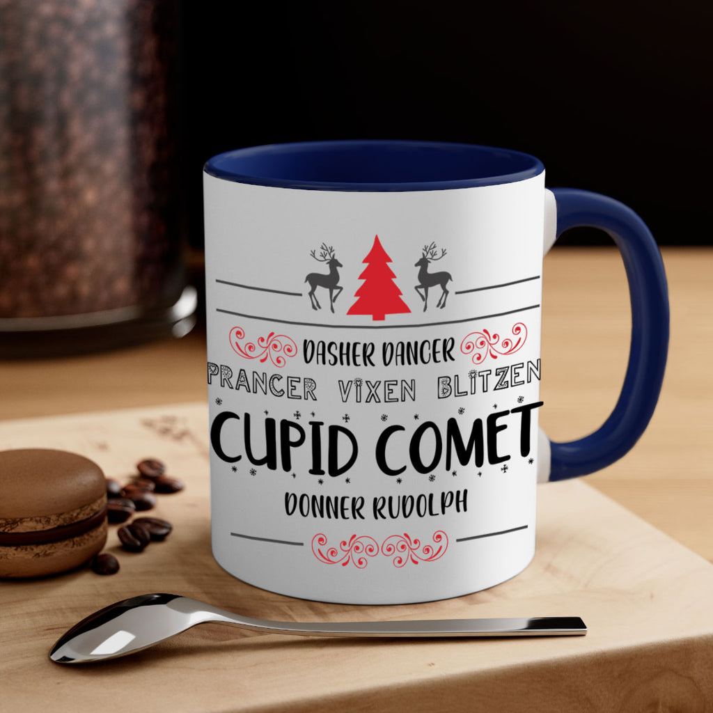 dasher dancer prancer vixen blitzen cupid comet donner rudolph style 148#- christmas-Mug / Coffee Cup