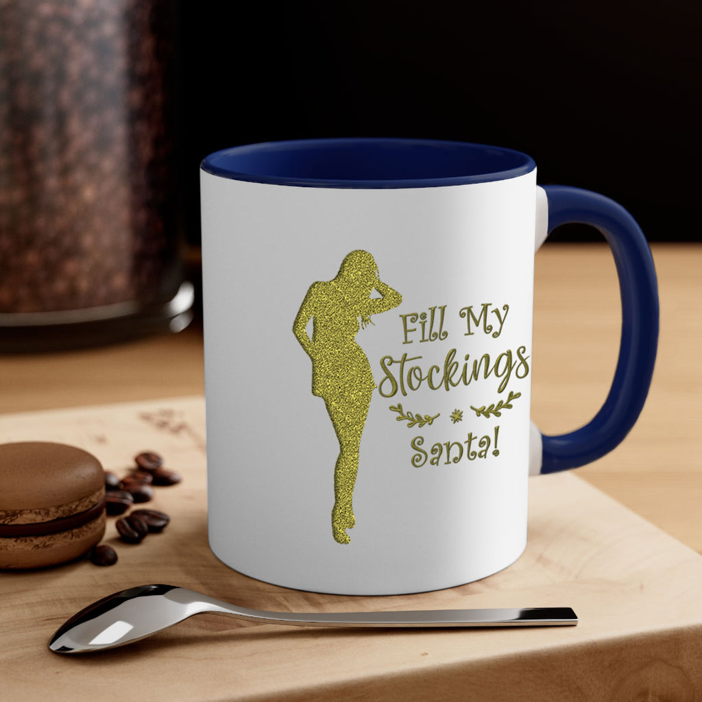 fill my stockings santa green 323#- christmas-Mug / Coffee Cup