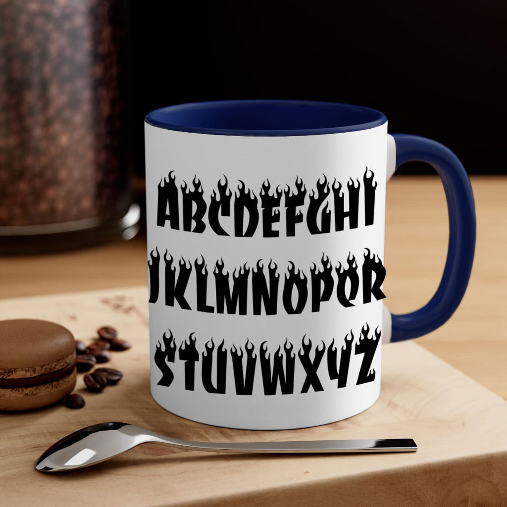 flame font 153#- black words - phrases-Mug / Coffee Cup