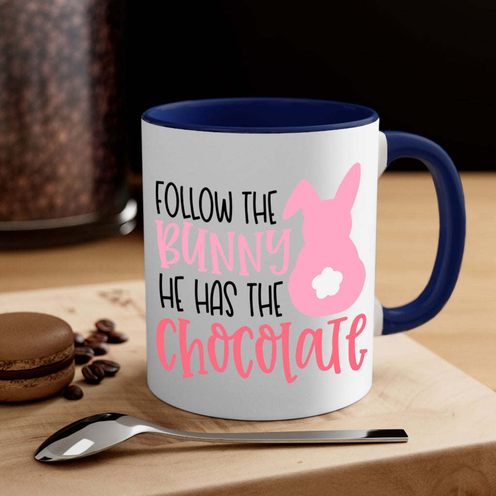 follow the bunny he has the chocolate 45#- easter-Mug / Coffee Cup