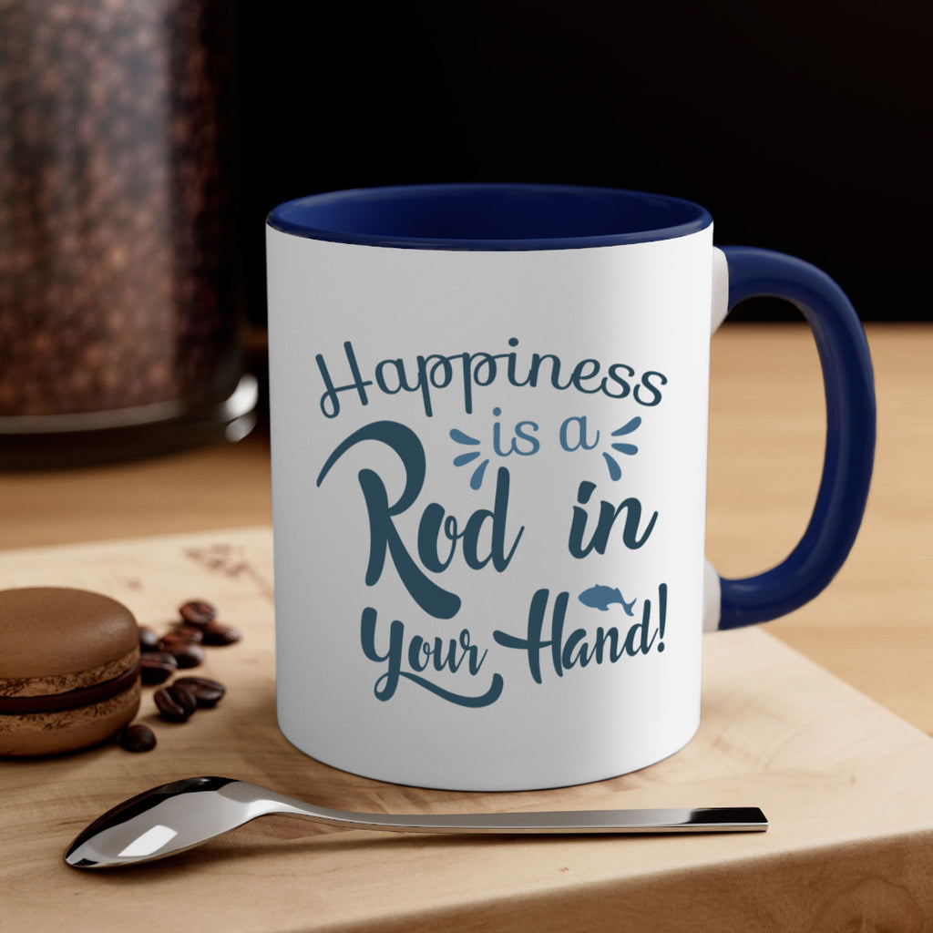 happiness is a rod 123#- fishing-Mug / Coffee Cup