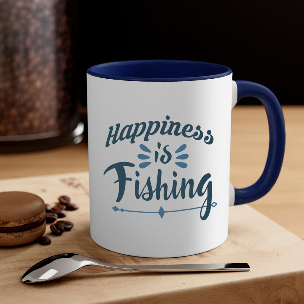 happiness is fishing 122#- fishing-Mug / Coffee Cup