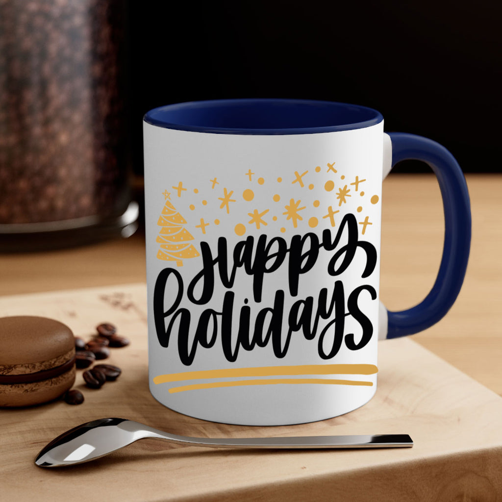 happy holidays gold 148#- christmas-Mug / Coffee Cup