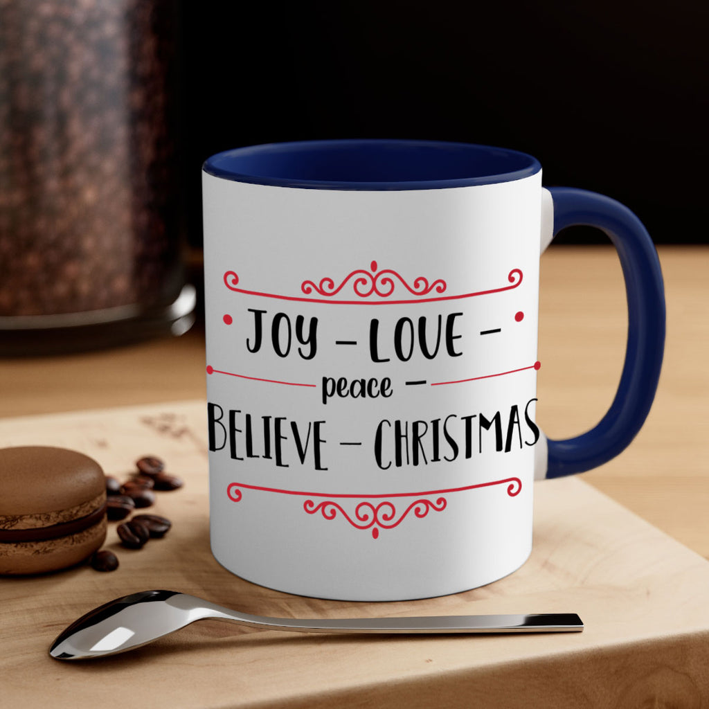 joy love peace believe christmas style 409#- christmas-Mug / Coffee Cup