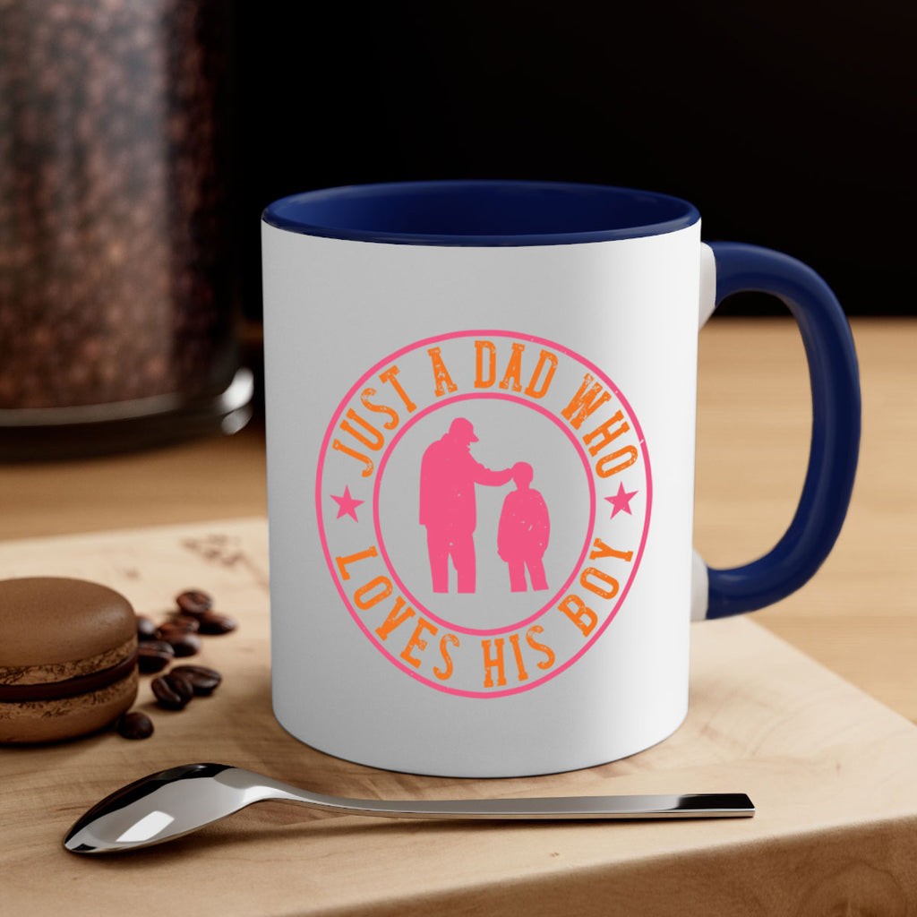 just a dad who loves his boy 192#- fathers day-Mug / Coffee Cup