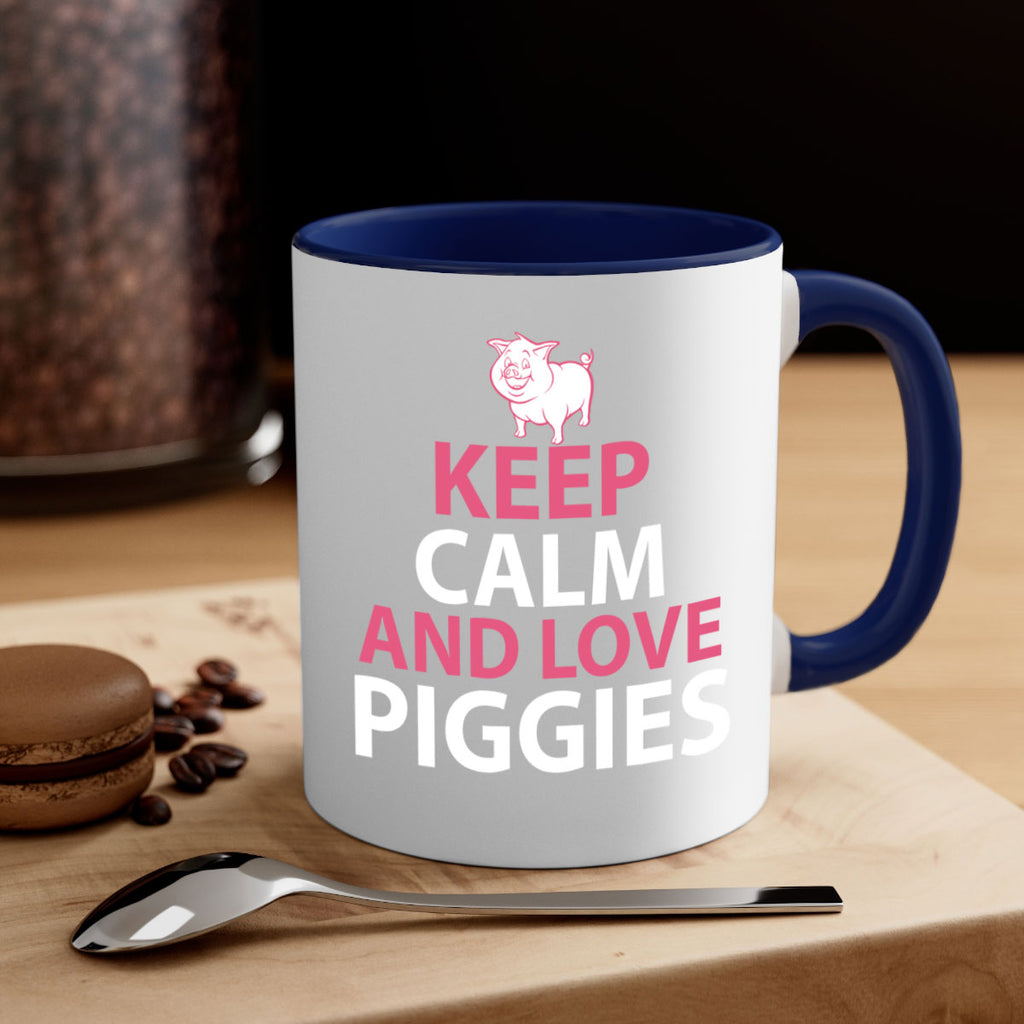 keep calm and love piggies Style 47#- pig-Mug / Coffee Cup