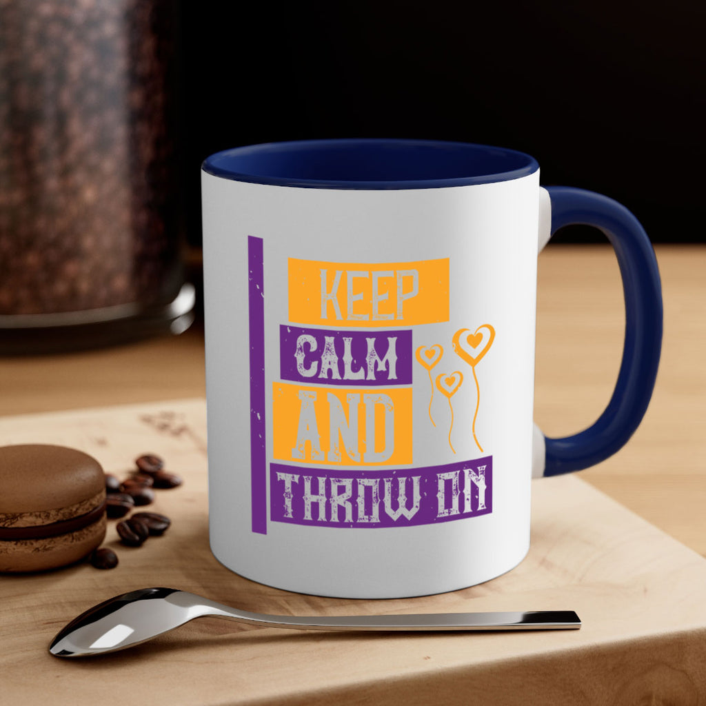 keep calm and throw on 55#- mardi gras-Mug / Coffee Cup