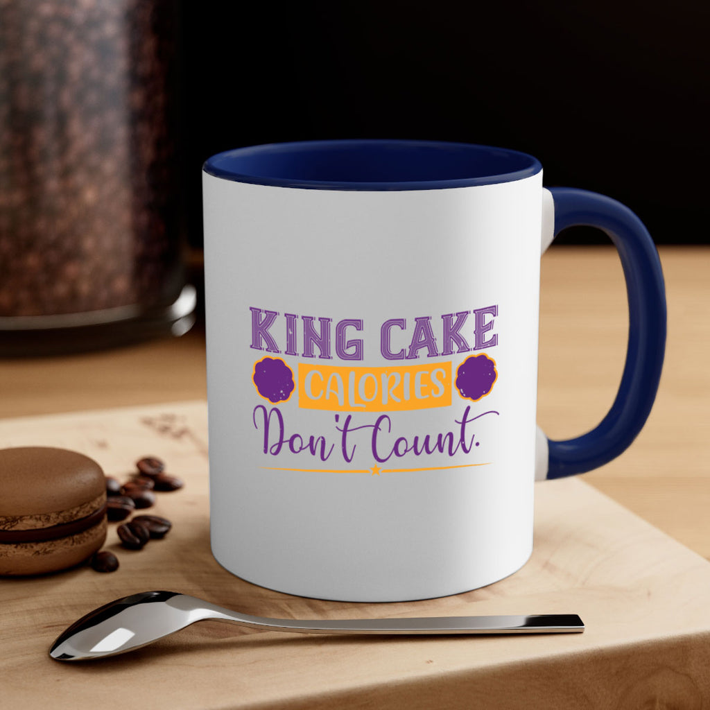 king cake calories dont count 54#- mardi gras-Mug / Coffee Cup