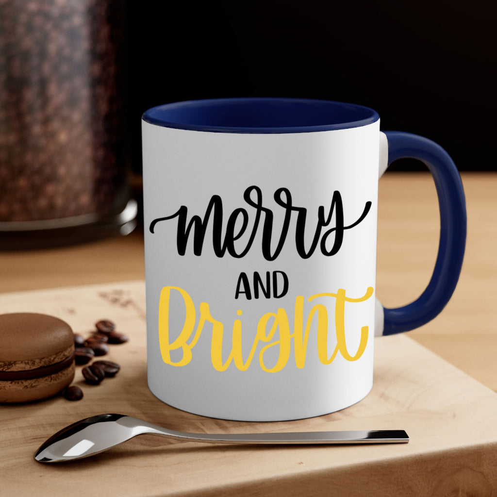 merry and bright 96#- christmas-Mug / Coffee Cup