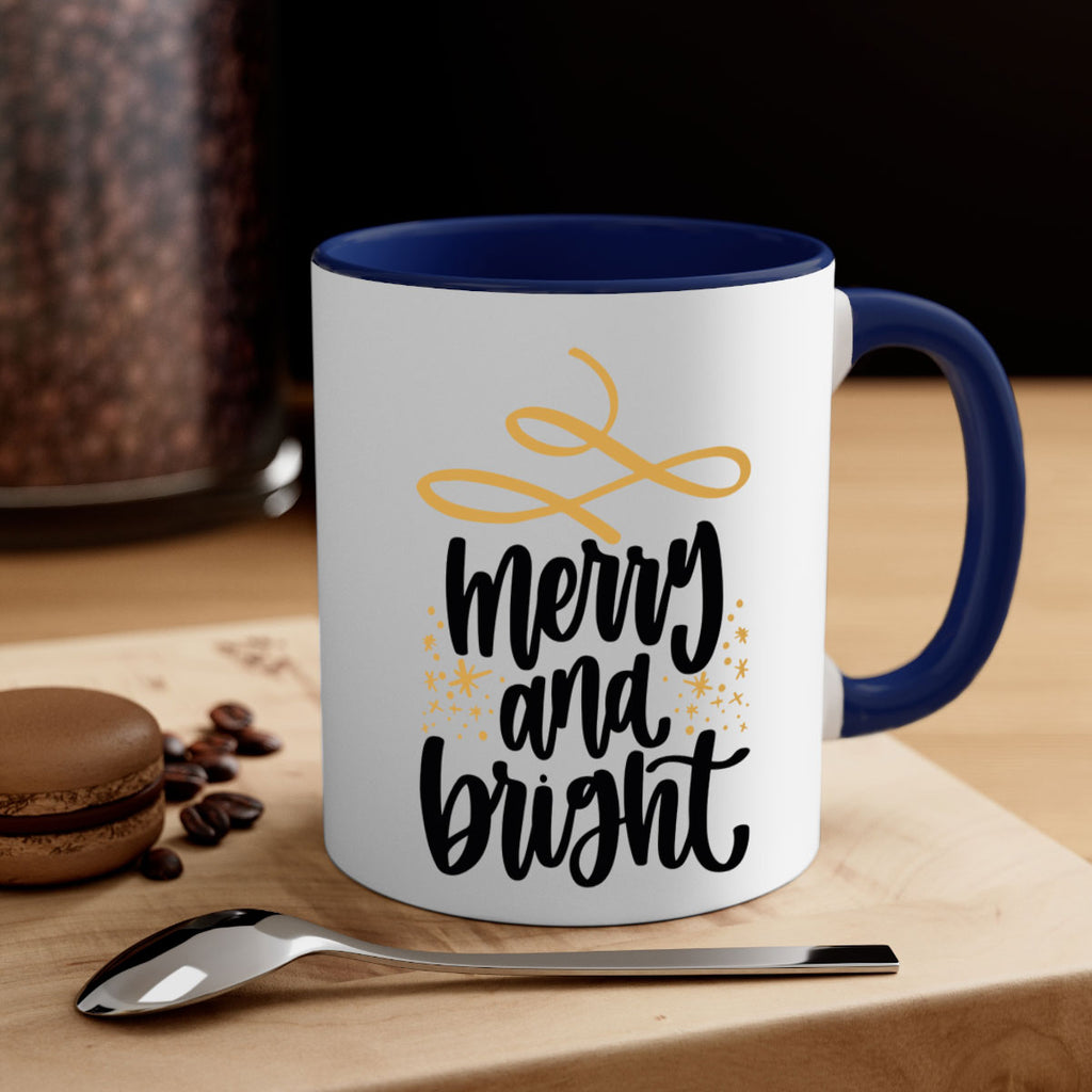 merry and bright gold 97#- christmas-Mug / Coffee Cup