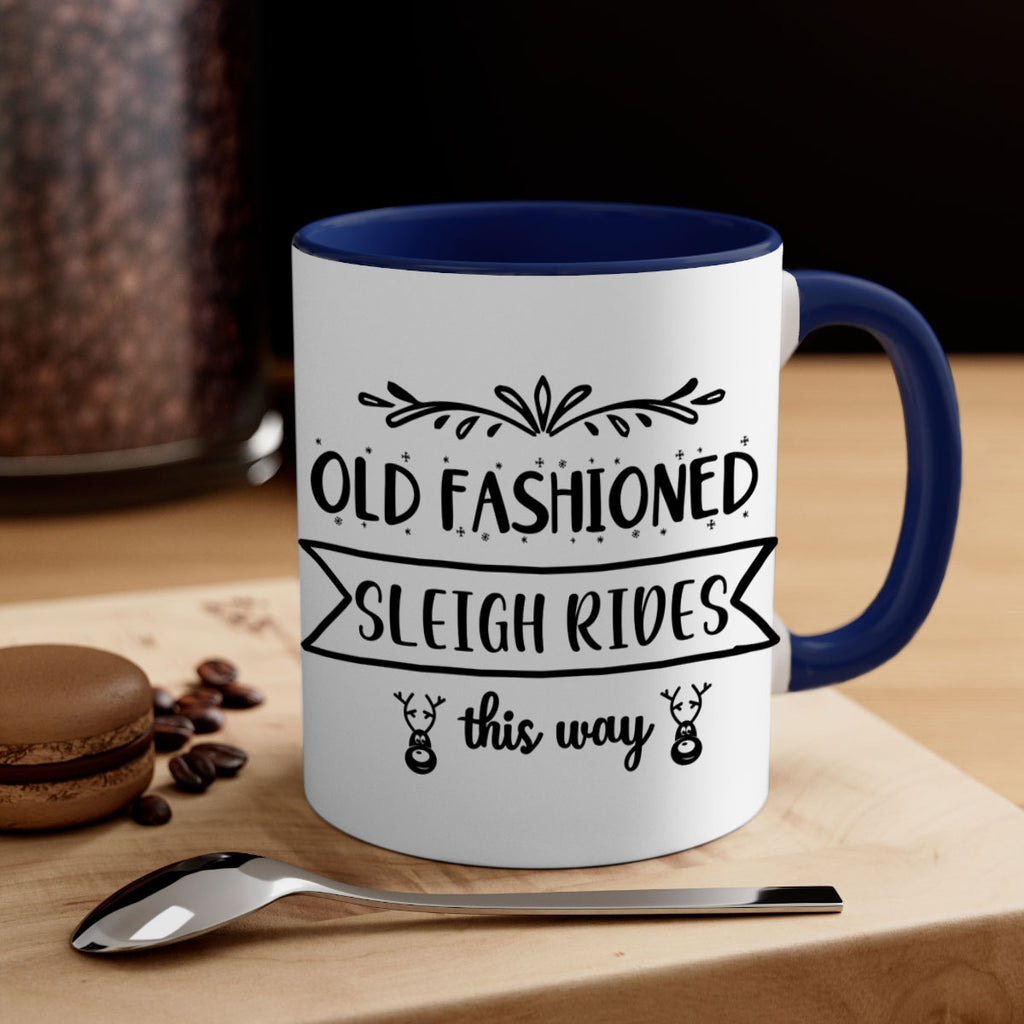 old fashioned sleigh rides this way style 564#- christmas-Mug / Coffee Cup